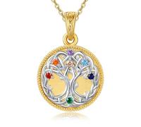 KINGWHYTE Baum des Lebens Halskette für Frauen 925 Sterling Silber Keltischer Knoten Baum des Lebens Anhänger zierlicher Stammbaum Schmuck Geburtstag Weihnachten für Frau Mama