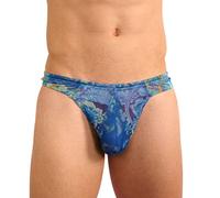 Kiniki Tan Through Sonnendurchlässiger Stringtanga Badehose Herren Bademode - Azure
