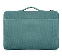 Kinmac 360° schützende, wasserabweisende Laptop-Hülle mit Griff, Grüner Kordsamt, 13.5 inch-14 inch