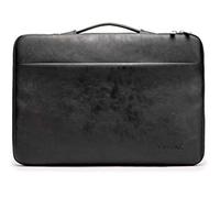 Kinmac 360° Schutzhülle Wasserdicht Laptop Tasche Hülle mit Griff Kompatibel mit MacBook Pro 16, 2021 Dell Inspiron 15 5515/5510 und 14 Zoll-15 Laptop (Schwarz PU)