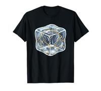 Kintsugi Ice Cube Broken Resilience Wabi Sabi Reparaturgrafik T-Shirt