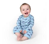 Kipepeo-Clothing Baby Schlafanzug Langarmshirt mit Hose aus Bio-Baumwolle „Cars“ hellblau- AUSLAUFMODEL! 0-3 Monate