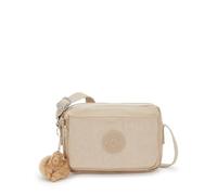 Kipling Kleine Umhängetasche ABANU mit verstellbarem Schultergurt Sparkled Beige
