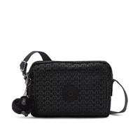 Kipling ABANU M, Mittelgroße Umhängetasche, Signature Emb (schwarz), 4L, Schultertasche