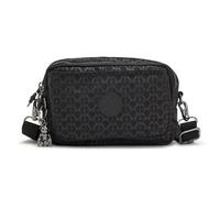 Kipling ABANU MULTI Kleine Umhängetasche, die in eine Hüfttasche umgewandelt werden kann, Signature Emb (Schwarz)