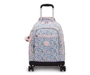 kipling Back To School Print New Zea Wheeled Backpack Digi Flower Prt