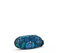 Kipling Bedrucktes, mittelgroßes Federmäppchen mit Reißverschluss Blau 100% Recycled Polyester
