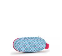 Kipling Bedrucktes, mittelgroßes Federmäppchen mit Reißverschluss Grau 100% Recycled Polyester