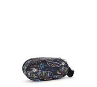 Kipling Bedrucktes, mittelgroßes Federmäppchen mit Reißverschluss Grün/Gelb 100% Recycled Polyester