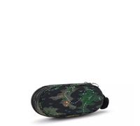 Kipling Bedrucktes, mittelgroßes Federmäppchen mit Reißverschluss Schwarz/Braun/Grün 100% Recycled Polyester