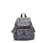 Kipling City Pack Mini Rucksack, Leichter Kompakter Tagesrucksack mit Mehreren Taschen, Verstellbaren Trägern & Alltags-Reiserucksack - Mineral Stripes