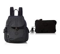 Kipling Damen City Mini BACKPACKS, Black Noir, 27x29x14 Centimeters (B x H T) EU Damen kreativitet POUCHES CASES, Black Noir, 4x14.5x9.5 cm EU