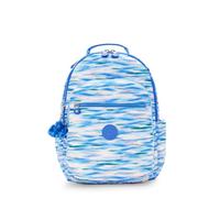 Kipling Damen Seoul 15" Laptop Backpack, Durable, Roomy with Padded Shoulder Straps, Built-in Protective Sleeve Rucksack, Verdünntes Blau, 12.75''L x 17.25''H x 8''D