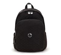 kipling Elevated Jacquard Delia Backpack M Black Signature Jacquard
