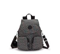 Kipling FIREFLY UP Kleiner Rucksack (umwandelbar in Schultertasche), Geo Feather (Schwarz)