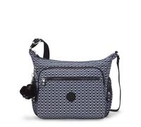 Kipling Umhängetasche GABBIE M, Signature Print, Reißverschluss, verstellbarer Riemen (blau)