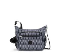 Kipling GABBIE S, Kleine Umhängetasche, Signature Print (blau), Schultertasche mit vielen Fächern