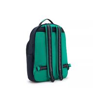 Kipling Großer Rucksack mit separatem Laptop-Fach Blau/Grün 100% Polyamide