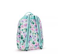 Kipling Großer Rucksack mit separatem Laptop-Fach Blau/Rosa 100% Recycled Polyester