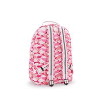 Kipling Großer Rucksack mit separatem Laptop-Fach Grün/Rosa 100% Recycled Polyester
