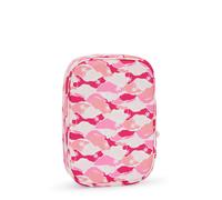 Kipling Großes Federmäppchen für bis zu 100 Stifte Grün/Rosa 100% Recycled Polyester