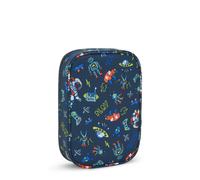 Kipling Großes Federmäppchen für bis zu 100 Stifte Schwarz/Blau 100% Recycled Polyester