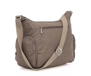 Kipling Mittelgroße crossbody Tasche mit verstellbarem Schulterriemen Beige 100% Polyamide