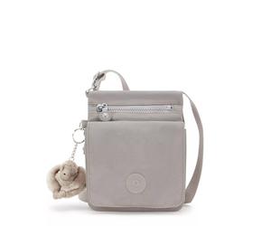 Kipling NEW ELDORADO, kleine Umhängetasche, Grey Gris (grau), kompakte Crossbody Tasche
