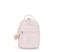 Kipling Seoul Kleiner bedruckter Tablet-Rucksack, Pink Shine, Small, Kipling Damen Seoul S Rucksack