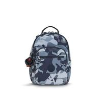 Kipling Seoul Kleiner Rucksack fr Damen, langlebig, gepolsterte Schultergurte mit Tablet-Hlle, cooles Camo-Grau, 10,5'' L x 13,75'' H x 6,75''