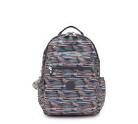 Kipling Seoul Laptop-Rucksack 27L, Passend für 15" Laptop, Wasserabweisendes Nylon, Leichter Reise-Schul-Tagesrucksack mit Organizer-Taschen, Bequeme Träger - Mineral Stripes