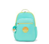 Kipling Seoul Laptop-Rucksack für Damen, 38,1 cm (15 Zoll), strapazierfähig, geräumig, mit gepolsterten Schultergurten, integrierter Schutzhülle, Poppy Aqua C, 12.75''L x 17.25''H x 8''D, Seoul 15