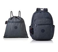 Kipling Supertaboo Schulrucksack, 45 cm, 15 Liter, Marine Navy + Seoul Rucksack, 44 cm, 27 Liter, Marine Navy
