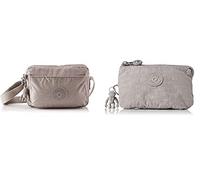Kipling Womens Abanu Crossbody, Grau Gris, 20x13.5x7.5 cm (B x H x T) Womens Creativity S Pouches/Cases, Grau Gris, 4x14.5x9.5 cm