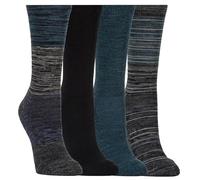 KIRKLAND Signature Damen Extrafeine Merino Wool Crew Socken, Blau, 4 Paar