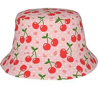 Kirsch-Muster, niedliches Herz, Obst, Unisex, modischer Eimer-Hut, bedruckt, Sommer-Fischermütze für Männer, Frauen, Teenager, Siehe Abbildung, One size