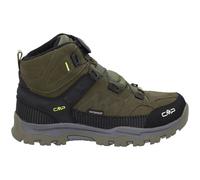 Outdoorschuh CMP "KIDS KIRUNA MID FITGO FLEECE WP TREKKING SHOES", Kinder, Gr. 39, Synthetik, grün (olive, acido), Leder, Schuhe Outdoorschuh, Winterstiefel, Winterschuhe, gefüttert,wasserdicht (82800