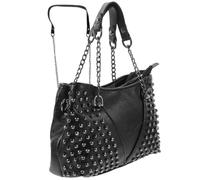 Kisangel Damen Schultertasche Mit Nieten Und Kettenriemen Aus PU, 7.28X5.91X3.54In Umhängetasche Für Mädchen Für Outdoor Und Alltag
