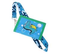 Kisangel Geldbörse mit Reißverschluss Dreifach mit Abnehmbarem Schlüsselband und Hüftclip Cartoon motiv Robuste Canvas Geldtasche für Jungen und Mädchen Vielseitig Einsetzbar für Karten