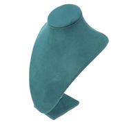 Kisangel Halskettenbüste Schmuckständer Grün V förmig aus Flanell und Karton Verstellbar 25cm für Halsketten und Schmuck für Einzelhandel und Ladenpräsentation