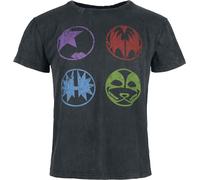 Kiss Band Icons T-Shirt anthrazit in 4XL
