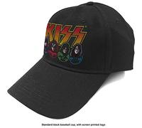 Kiss - Cappello (Unisex-U) Logo - Faces & Icons (Nero)