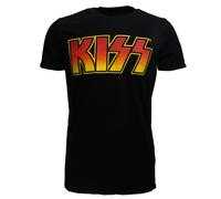 KISS Classic Logo Band T-Shirt Schwarz - Offizielles Merchandise S Schwarz