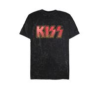 Kiss - Classic Logo Washed - T-Shirt - Schwarz - XL - 100% Baumwolle Schwarz XL