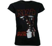 Kiss - Damen T-Shirt Do You Love Me - schwarz XL