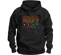 Kiss Hoodie Logo, Faces & Icons Black L
