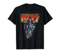 Kiss Hard Rock Music Band Neon Band by Rock Off T-Shirt, Herren, Schwarz, 3XL