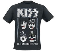 KISS I was Made for Lovin' You Männer T-Shirt schwarz XXL 100% Baumwolle Band-Merch, Bands