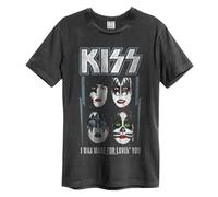 Amplified Unisex Adult I was Made for Loving You Kiss T-Shirt, Dunkelgrau, L
