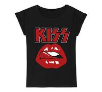Kiss Lips T-Shirt schwarz in L